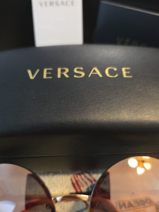 Versace Gold Frame Sunglasses with Pink Gradient Lenses main image 7